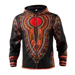 African Dashiki Men's Hoodie Jacket