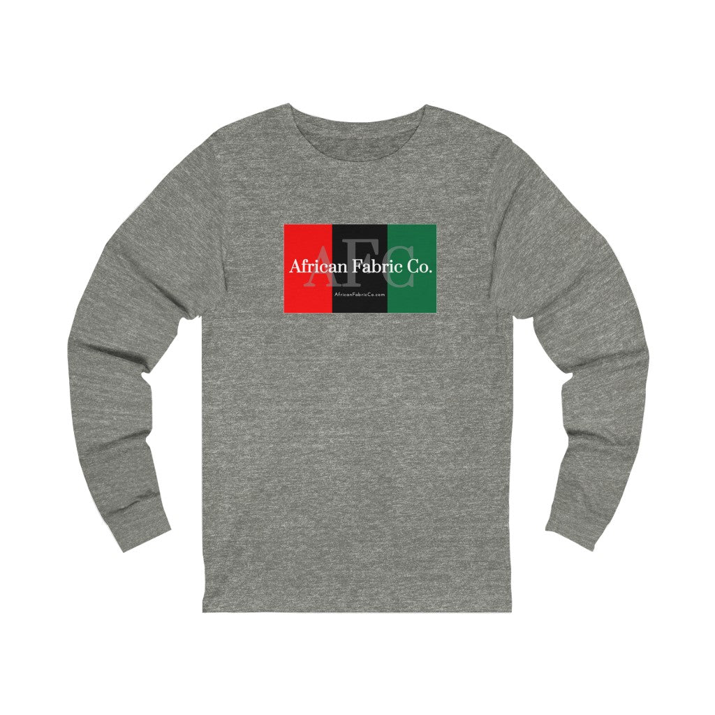 African Fabric Co. Tri-Color Unisex Jersey Long Sleeve Tee