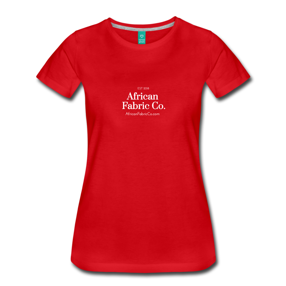 African Fabric Co. Women’s Premium T-Shirt - red