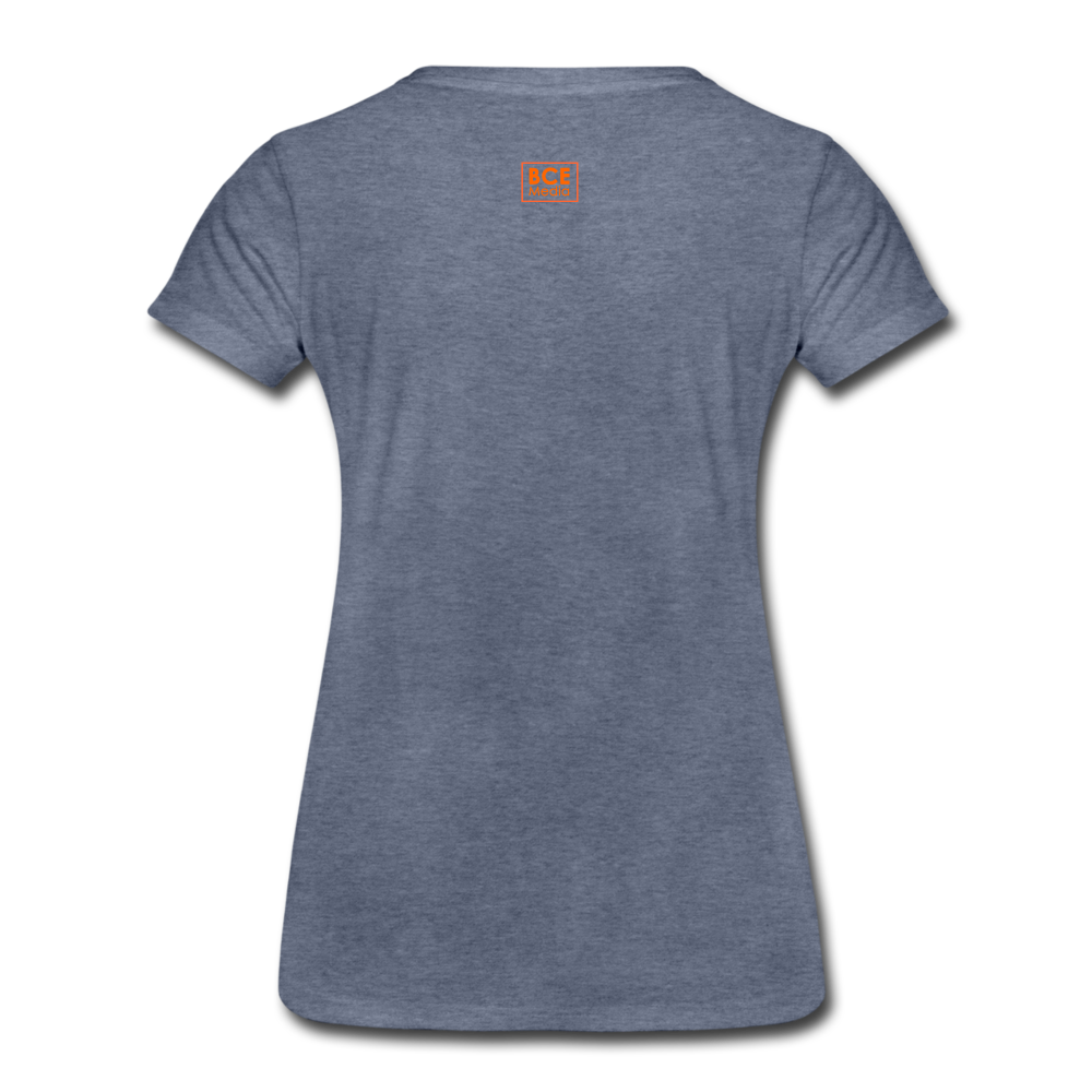 African Fabric Co. Women’s Premium T-Shirt (Dark) - heather blue