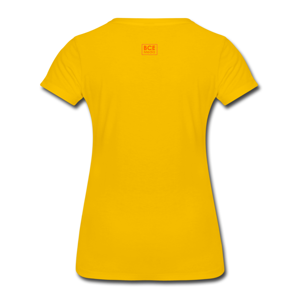 African Fabric Co. Women’s Premium T-Shirt (Dark) - sun yellow