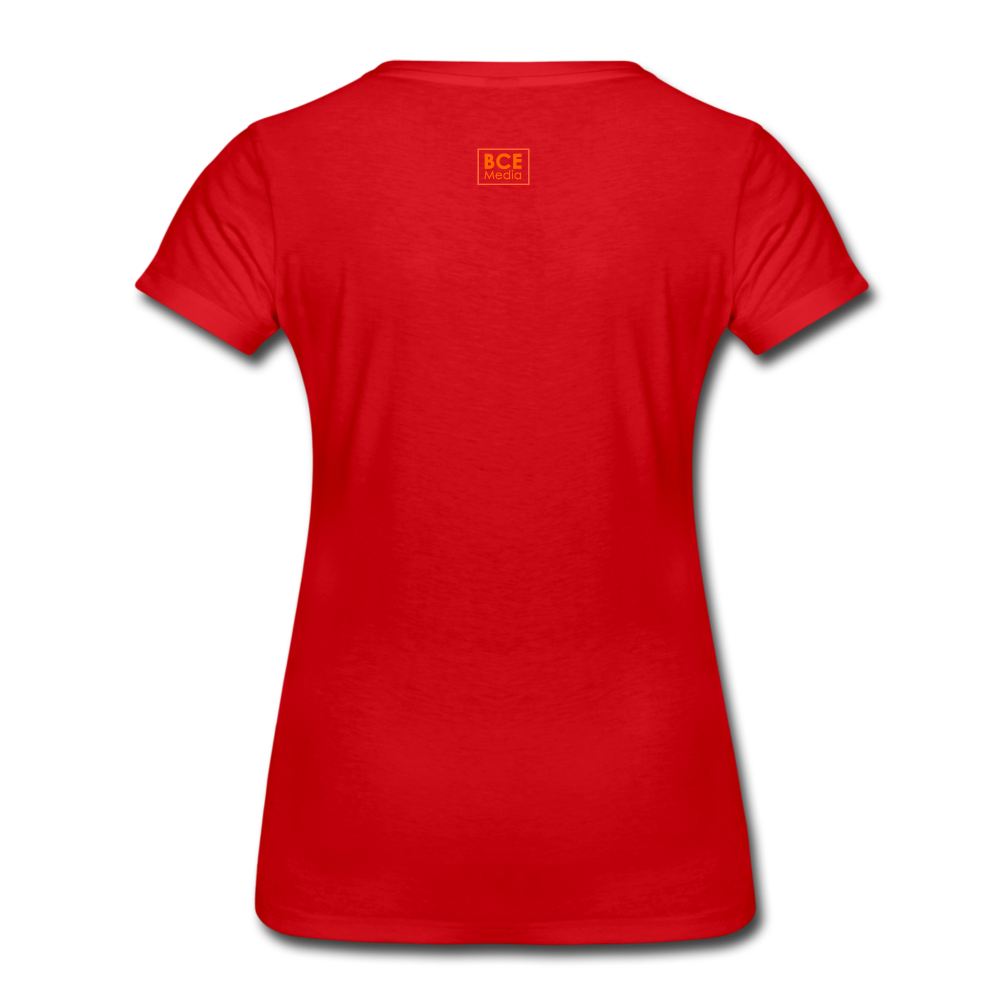 African Fabric Co. Women’s Premium T-Shirt (Dark) - red