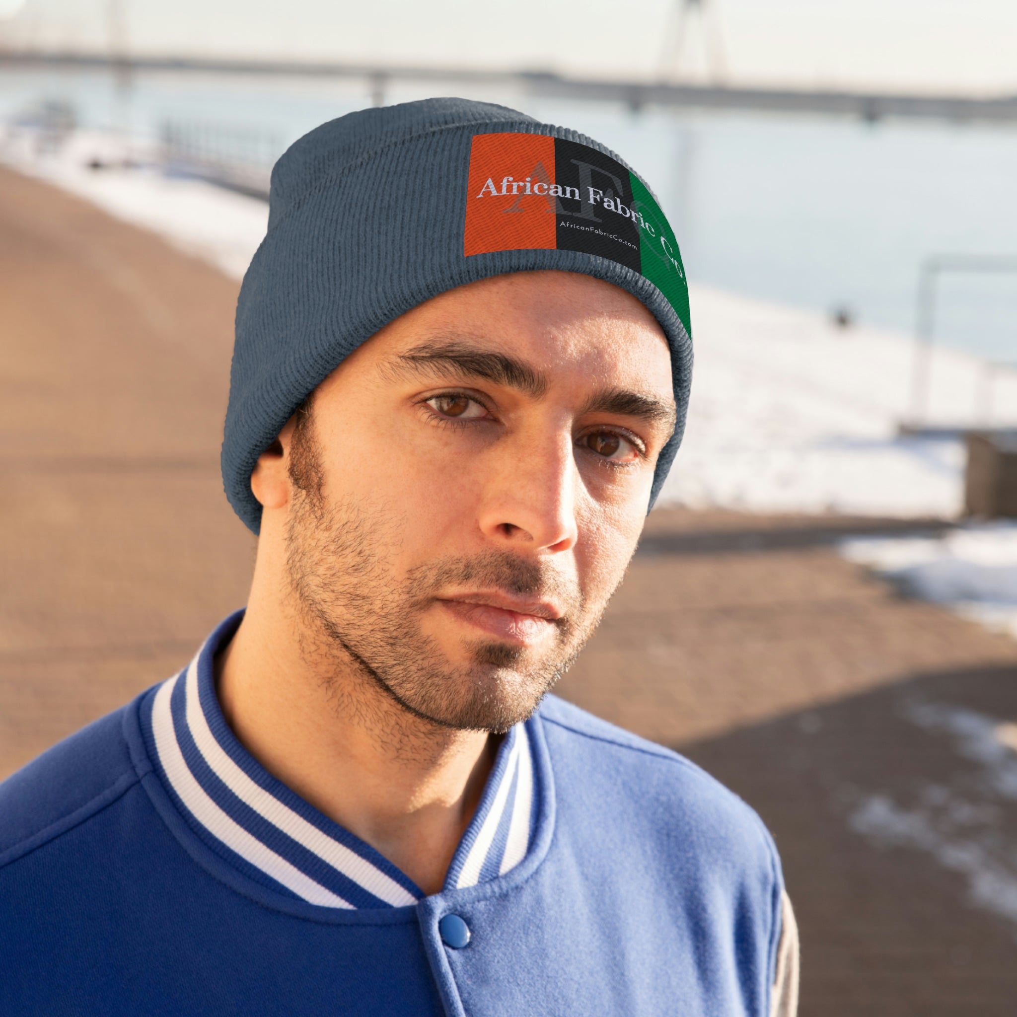 Tri Color AFC Knit Beanie