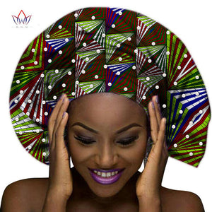 Handmade Multi-color Headtie Ankara Head Decorations Wrap Scarf with Perals African Ankara Printed Head Wrap