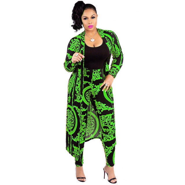 2019 New African Print Elastic Bazin Baggy Pants Rock Style Dashiki SLeeve Famous Suit For Lady/women coat and leggings 2pcs/se