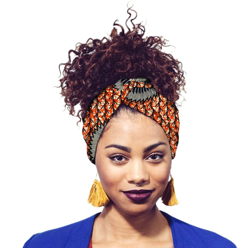 African Scarf Women Fashion Print Hair Band Wrap HeadBand Nigerian Girl Turban Headtie Ankara Costume Rich Bazin Dashiki Clothes