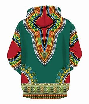 Bazin Riche Men African Dashiki Hoodie Traditional 3D Pattern Pullover women hiphop african clothes colorful Ethnic Sweatshirt
