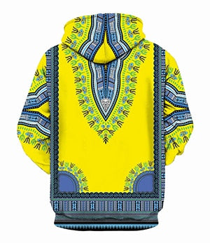 Bazin Riche Men African Dashiki Hoodie Traditional 3D Pattern Pullover women hiphop african clothes colorful Ethnic Sweatshirt