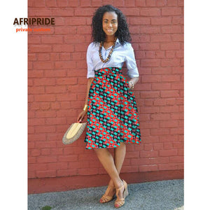 Tomi Knee Length African Print Skirt (pick your print) - African Fabric Co.