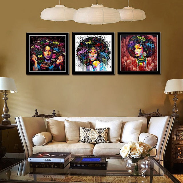 Modern Afro Abstract Art (Pick your size) - African Fabric Co.