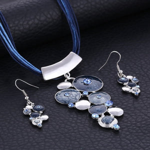 Fashion African Jewelry Set Silver Wedding Jewelry Sets for Brides Party Rope Bridal Jewelry Sets Summer Boho Jewelry