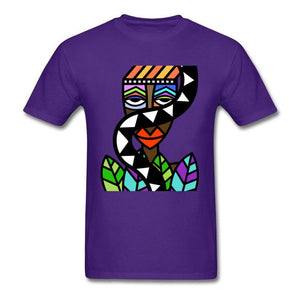 Art Design Men T-shirt African Beauty Abstract Painting Short Sleeve T Shirt Male Unique Street Wear Exotic Tshirt