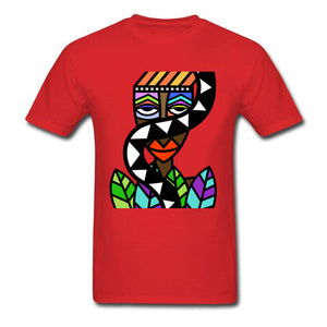 Art Design Men T-shirt African Beauty Abstract Painting Short Sleeve T Shirt Male Unique Street Wear Exotic Tshirt