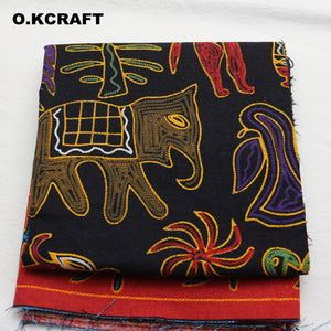 80x140cm Linen Cotton Fabric African Patchwork Batik Fabric Plain Print Fabrics for Sewing Decorations Textile Curtain Tissu